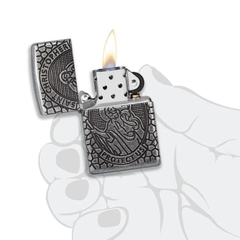 Bật Lửa ZIPPO - Armor - St. Christopher Metal Design (Đức Mẹ Antique Silver)