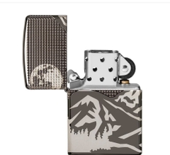Bật Lửa ZIPPO - Armor - Mountain Design ( Núi Tuyết Black Ice)