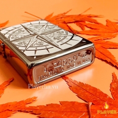 Bật Lửa ZIPPO - Classic -Black Ice® Compass Mariner’s Star (La bàn)