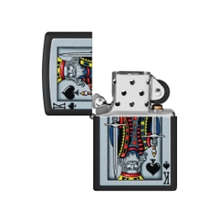 Bật Lửa ZIPPO - Classic - King Of Spades Design (Quân K Bích)