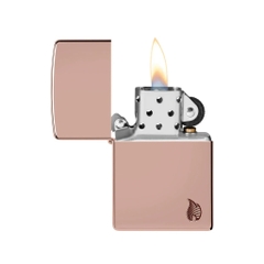 Bật Lửa ZIPPO - Armor®-High Polish Rose Gold Flame Design (Vàng Hồng Lửa)