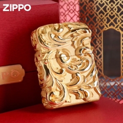Zippo Hoa Văn Vàng Sang Chảnh - Phiên Bản Độ - Hàng Order