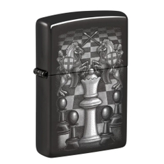 Bật Lửa ZIPPO - Classic - Chess Design (Cờ Vua Đen)