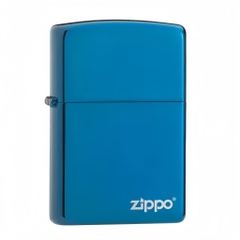 Bật Lửa ZIPPO - Classic - High Polish Blue Zippo Logo (Xanh Saphire Logo Zippo)