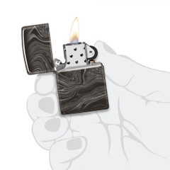 Bật Lửa ZIPPO - Classic - Marble Pattern Design (Cẩm Thạch Đen) -Z80