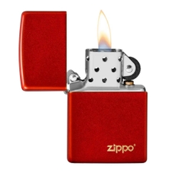 Bật Lửa ZIPPO - Classic - Metallic Red Laser Engrave (Đỏ Meta Nhũ Logo)