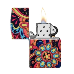 Bật Lửa ZIPPO - Classic - Flower Power Design ( Điện Hoa )