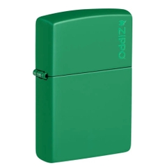 Bật Lửa ZIPPO - Classic- Grass Green Matte Zippo Logo (Xanh Lá) - Z86
