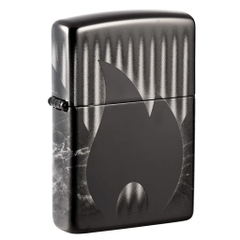 Bật Lửa ZIPPO - Classic - Design (Ngọn Lửa Đen Vân Đá)