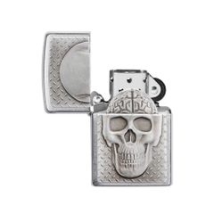 Bật Lửa ZIPPO - Classic - Skull with Brain Surprise (Đầu Lâu Bạc)