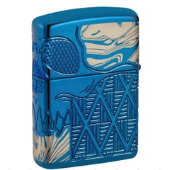 Bật Lửa ZIPPO - Luxury- Armor® Skull Design (Đầu Lâu Xanh)