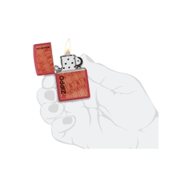 Bật Lửa ZIPPO - Classic - Made in USA Design Đỏ Lì