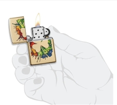 Bật Lửa ZIPPO - Classic - Graffiti Clover Design (Cỏ Ba Lá Bảy Màu)