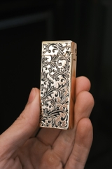 Bật Lửa Derui Dunhill - Hoa Văn Đen - Phiên Bản 2 chế độ lửa ( Thường + Khò)