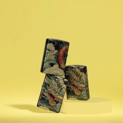 Bật Lửa ZIPPO - Classic - Dragon Fusion Design ( Rồng Xanh Sơn Mài Premium)