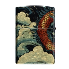 Bật Lửa ZIPPO - Classic - Dragon Fusion Design ( Rồng Xanh Sơn Mài Premium)