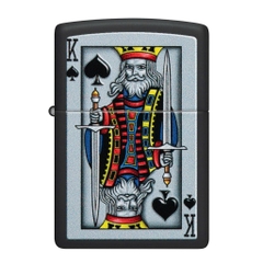 Bật Lửa ZIPPO - Classic - King Of Spades Design (Quân K Bích)