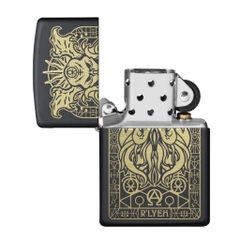 Bật Lửa ZIPPO - Classic - Monster Design (Đen Lì Khắc Quỷ)