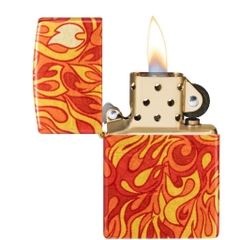 Bật Lửa ZIPPO - Classic - Fire Zippo Design (Lửa Đỏ Premium)
