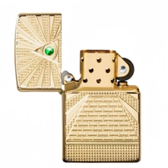 Bật Lửa ZIPPO - Armor - Eye of Providence Design (Kim Tự Tháp Mắt Xanh)