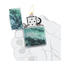 Bật Lửa ZIPPO - Classic - Rogue Wave Design (Loang Vân Đá Xanh Green)