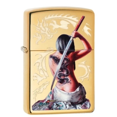 Bật Lửa ZIPPO - Classic - Mazzi® (Cô Gái Cầm Kiếm Mazzi)