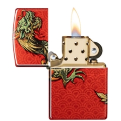 Bật Lửa ZIPPO - Classic - Oriental Dragon 540 Fusion ( Rồng Đỏ Premium)