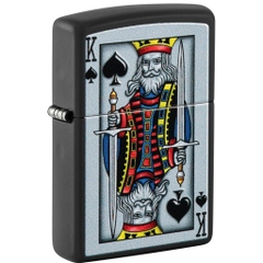 Bật Lửa ZIPPO - Classic - King Of Spades Design (Quân K Bích)