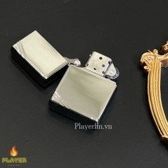 Bật Lửa ZIPPO - Vintage - Slashes High Polish Chrome (Chặt Góc Bạc)