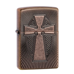 Bật Lửa ZIPPO - Armor -  Deep Carve Cross Design (Thánh Giá Đồng)