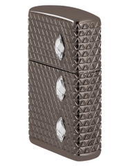 Bật Lửa ZIPPO - Luxury- Armor®- Diamond Pattern Design (Black Ice Đính Đá)