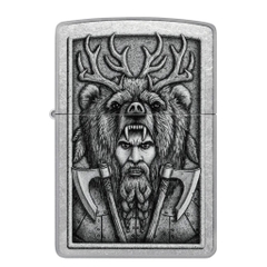 Bật Lửa ZIPPO - Classic - Barbarian Design ( Chiến Binh Gấu )