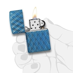Bật Lửa ZIPPO - Luxury- Armor - High Polish Blue Diamonds (Kim Cương Xanh)
