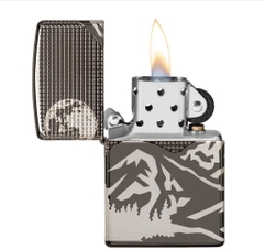 Bật Lửa ZIPPO - Armor - Mountain Design ( Núi Tuyết Black Ice)