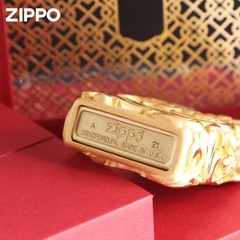 Zippo Hoa Văn Vàng Sang Chảnh - Phiên Bản Độ - Hàng Order