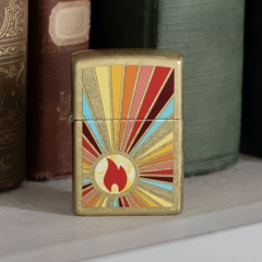Bật Lửa ZIPPO - Classic -Beaming Flame Design (Tia Sắc Màu)