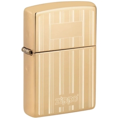 Bật Lửa ZIPPO - Classic - Zippo Design (Vàng Sọc Trắng)