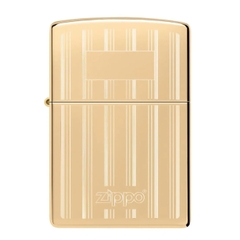 Bật Lửa ZIPPO - Classic - Zippo Design (Vàng Sọc Trắng)