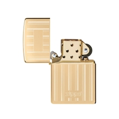 Bật Lửa ZIPPO - Classic - Zippo Design (Vàng Sọc Trắng)