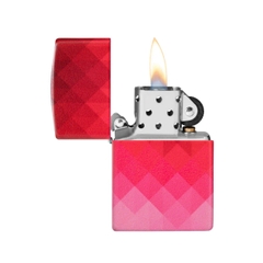 Bật Lửa ZIPPO - Classic - Ombre Pixel Design (Ô Vuông Đỏ Pixel)