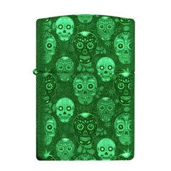 Bật Lửa ZIPPO - Classic - Sugar Skulls Design (Đầu Lâu Phát Quang)