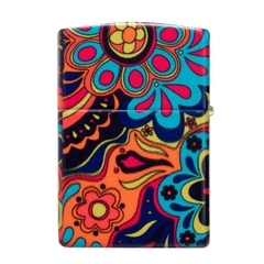 Bật Lửa ZIPPO - Classic - Flower Power Design (Hoa Phát Quang)