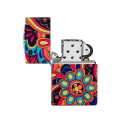 Bật Lửa ZIPPO - Classic - Flower Power Design (Hoa Phát Quang)