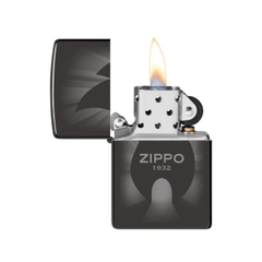 Bật Lửa ZIPPO - Classic - Radiant Zippo Design (Ngọn Lửa Đen)
