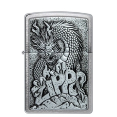Bật Lửa ZIPPO - Classic - Zippo Design (Rồng Ngồi Trên Chữ Zip)