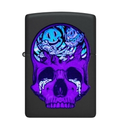 Bật Lửa ZIPPO - Classic - Skull Moon Design (Đầu Lâu Đầu Nấm)