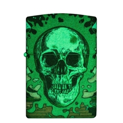 Bật Lửa ZIPPO - Classic - Skull Design (Đầu Lâu Phát Sáng)