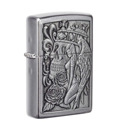 Bật Lửa ZIPPO - Classic - Skull and Angel Emblem Design (Đầu Lâu Và Thiên Thần)