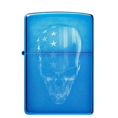 Bật Lửa ZIPPO - Classic - American Skull Design (Đầu Lâu Cờ Mỹ)