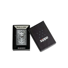 Bật Lửa ZIPPO - Classic - Skull Anchor Emblem Design (Đầu Lâu Mỏ Neo)